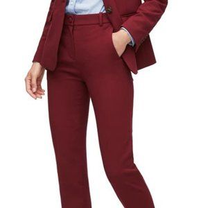 JCrew Cameron High-Rise Pants - Burgundy